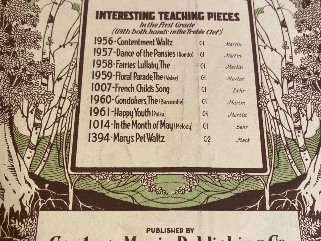 Antique French Child's Song Sheet Music Behar No 1007 Century Music