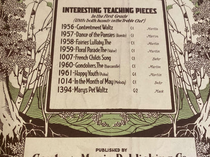 Antique French Child's Song Sheet Music Behar No 1007 Century Music
