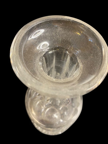 Waterford Crystal Alana Pattern Wind Decanter and Stopper 13"h Cross Hatch Pattern