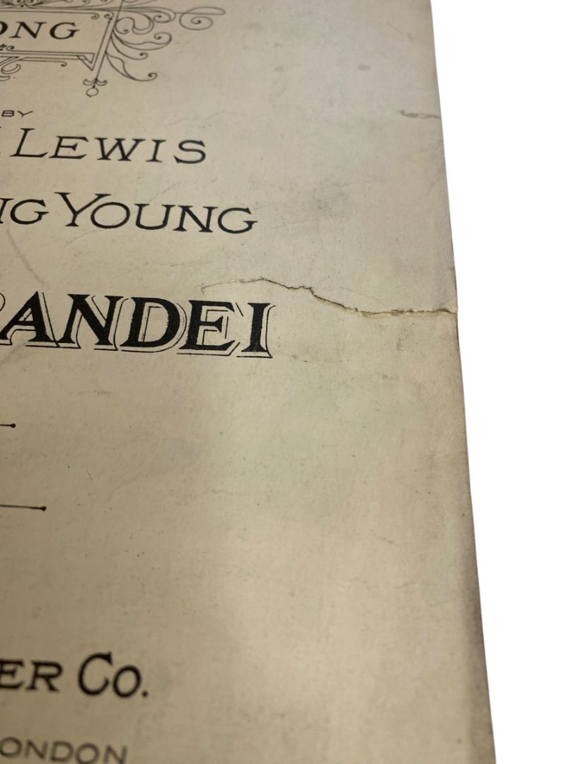1920 Bring Back My Love Dreams Song Sheet Music Lewis Young Grandei