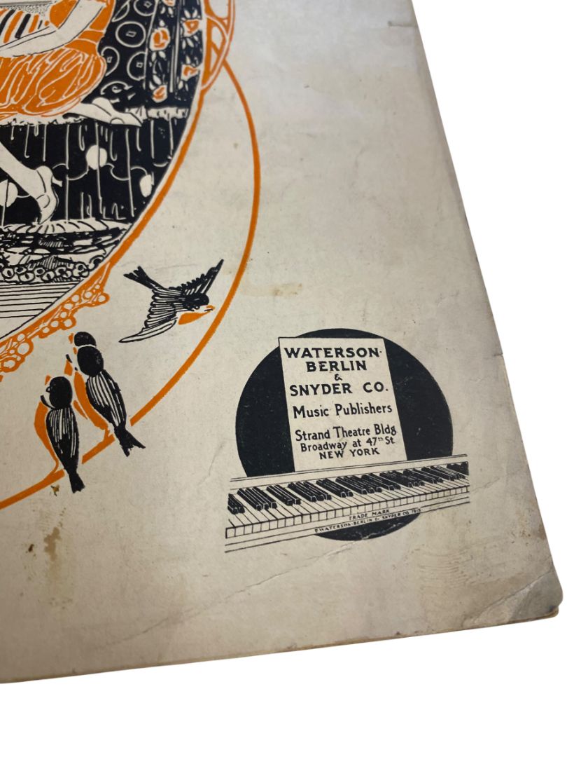 1921 Little Sun Showers Sheet Music by Bob Nelson Waterson Berlin & Snyder