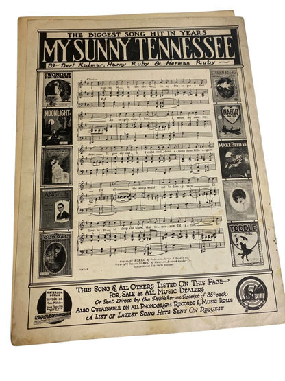 1921 Little Sun Showers Sheet Music by Bob Nelson Waterson Berlin & Snyder