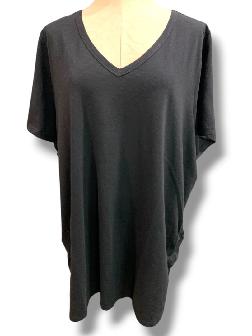 26/28 Lane Bryant Womens Plus Size New Ruched Side V-Neck Tshirt