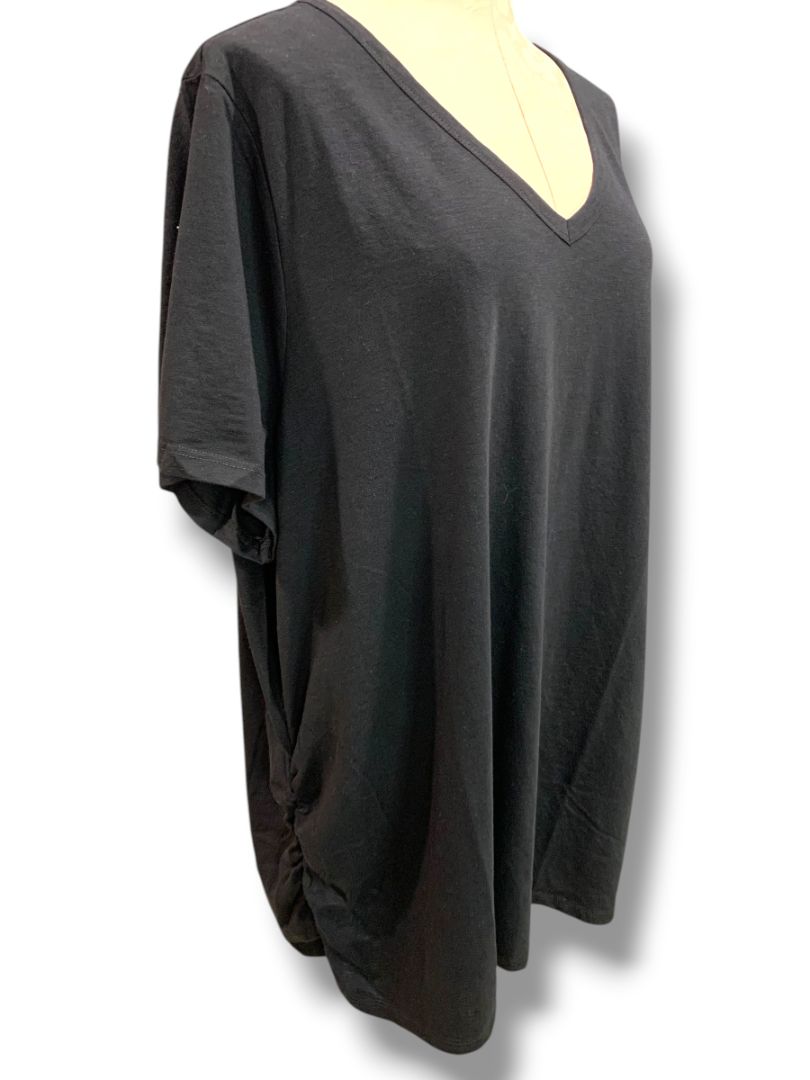 26/28 Lane Bryant Womens Plus Size New Ruched Side V-Neck Tshirt