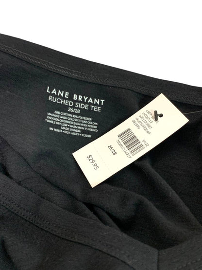26/28 Lane Bryant Womens Plus Size New Ruched Side V-Neck Tshirt