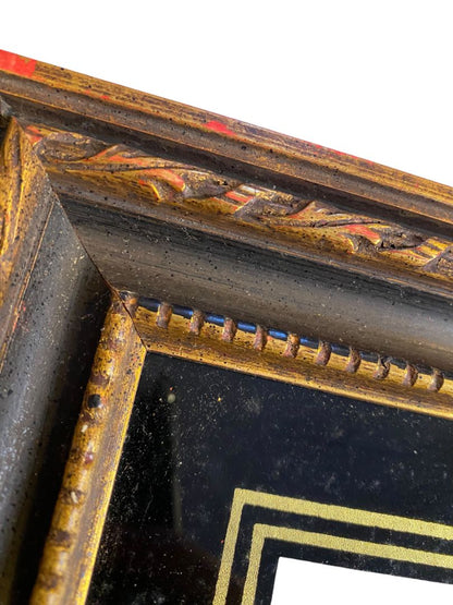 Framed Sungott Studios Martini Engraving Print "The Cottage of J.J. Rousseau" 15.5" x 10"