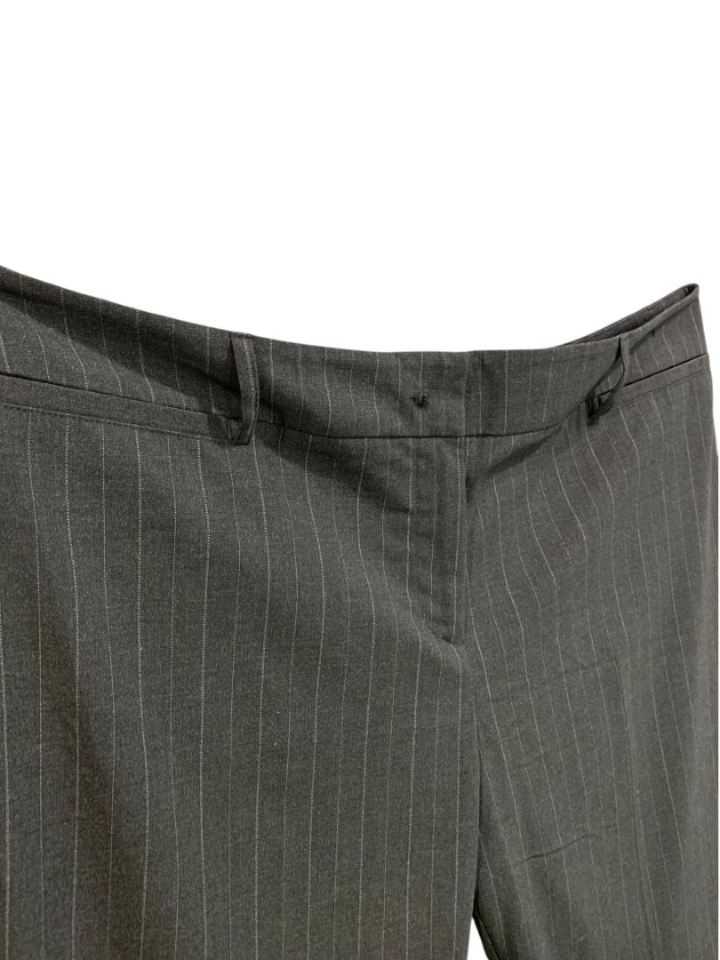 Size 18 New York & Co Womens New Charcoal Striped Dress Pants Trousers Stretch