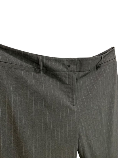 Size 18 New York & Co Womens New Charcoal Striped Dress Pants Trousers Stretch