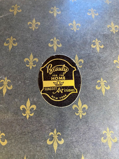 Framed Sungott Studios Martini Engraving Print "The Cottage of J.J. Rousseau" 15.5" x 10"