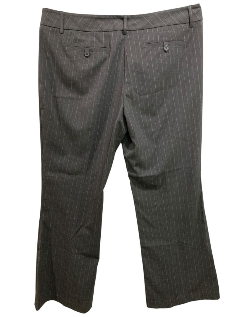 Size 18 New York & Co Womens New Charcoal Striped Dress Pants Trousers Stretch