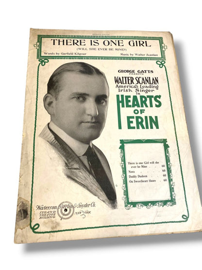 1920 There is One Girl (Will She Ever Be Mine?) Sheet Music Kilgour Scanlon