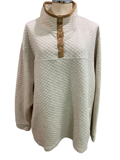 Size 3X Koolaburra by Ugg Funnel Neck Pullover Sweatshirt Mockneck Oatmeal Heather