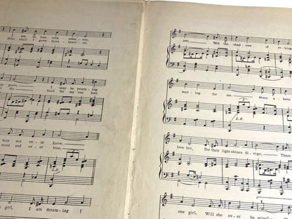 1920 There is One Girl (Will She Ever Be Mine?) Sheet Music Kilgour Scanlon