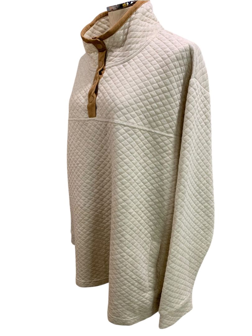 Size 3X Koolaburra by Ugg Funnel Neck Pullover Sweatshirt Mockneck Oatmeal Heather