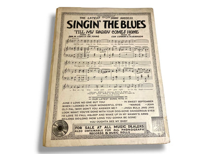 1920 There is One Girl (Will She Ever Be Mine?) Sheet Music Kilgour Scanlon