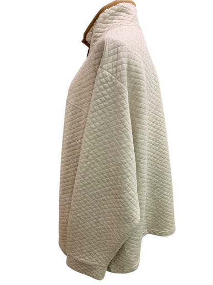 Size 3X Koolaburra by Ugg Funnel Neck Pullover Sweatshirt Mockneck Oatmeal Heather