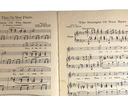 1920 The Starlight of Your Eyes Song Sheet Music Smith Grandei Waterson Berlin & Snyder