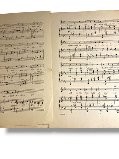 1920 The Starlight of Your Eyes Song Sheet Music Smith Grandei Waterson Berlin & Snyder