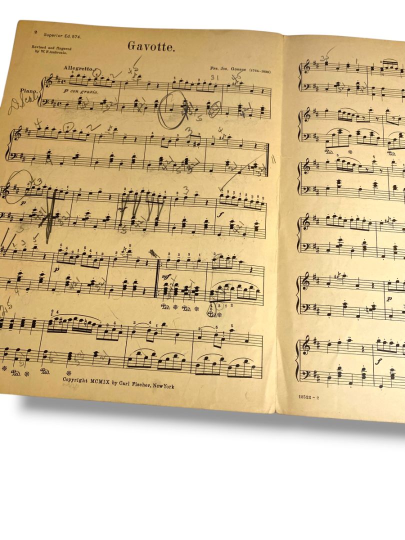 1909 Gauotte Sheet Music for Violin with Piano-Accompaniment Carl Fischer Inc