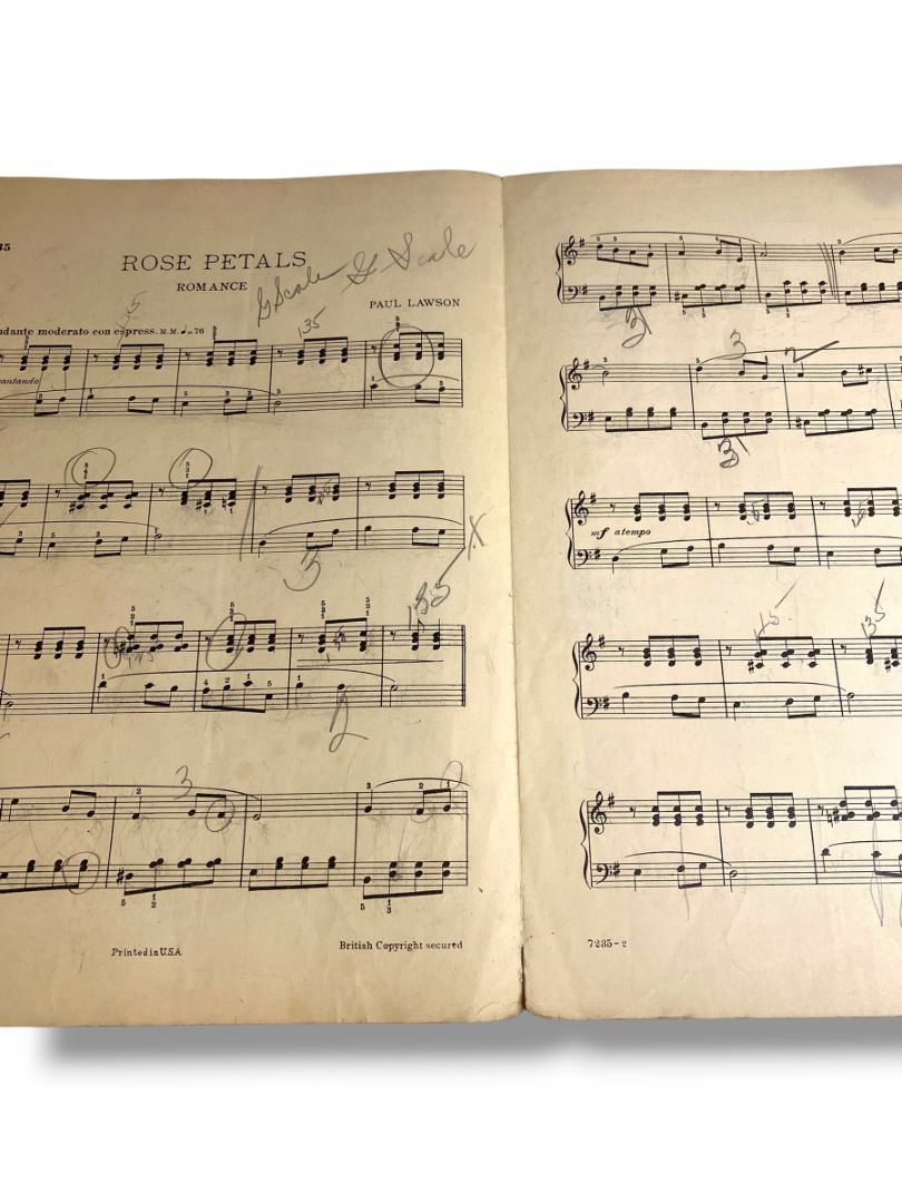 1908 Rose Petals Romance For the Pianoforte Paul Lawson Theodore Presser