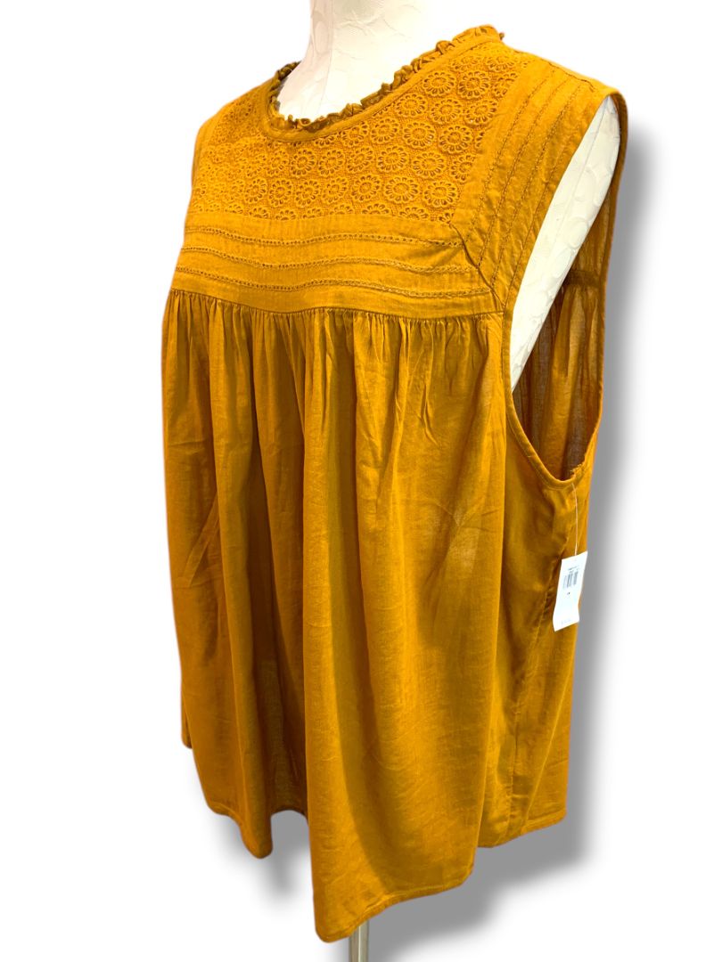 3X Old Navy New Womens Plus Size Boho Rush Lace Yoke Sleeveless Shirt