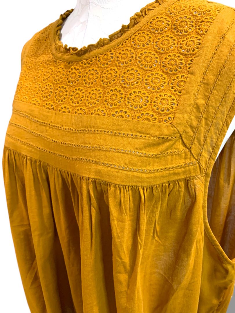 3X Old Navy New Womens Plus Size Boho Rush Lace Yoke Sleeveless Shirt