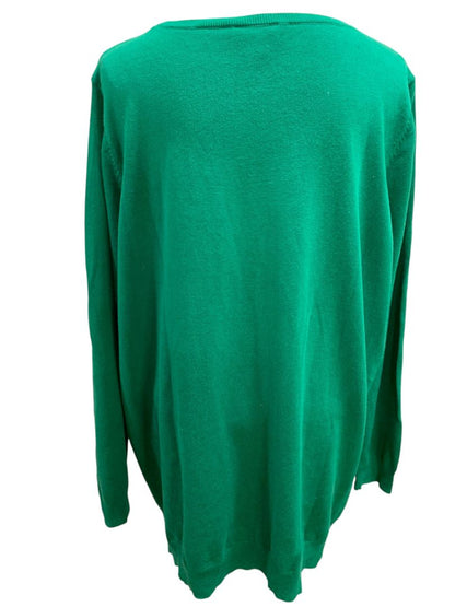 Size 3X Belle by Kim Gravel Womens Green Pullover Sweater Soft
