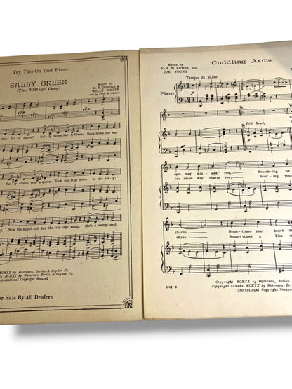 1920 Cuddling Arms Sheet Music Lewis Young Jerome Waterson Berlin & Snyder