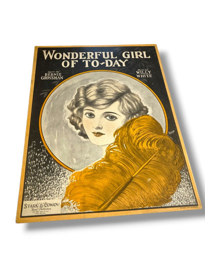 1923 Wonderful Girl of To-Day Sheet Music Bernie Grossman Willy White Stark & Cowan