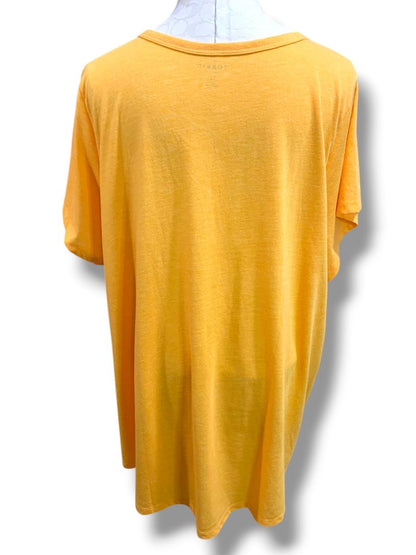 4X Torrid Womens New Plus Size Orange Classic Fit V-Neck Tshirt