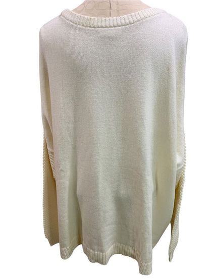 Size 4X Candace Cameron Bure Womens Cream Soft Sweater