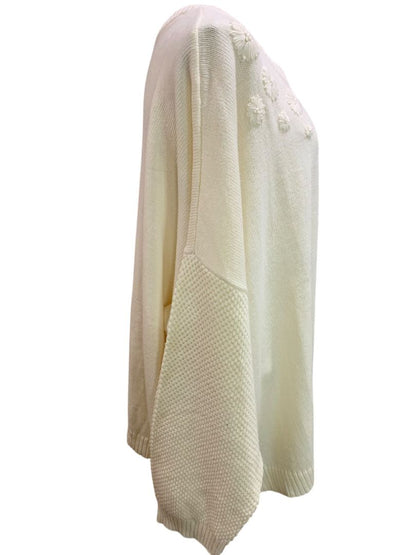 Size 4X Candace Cameron Bure Womens Cream Soft Sweater