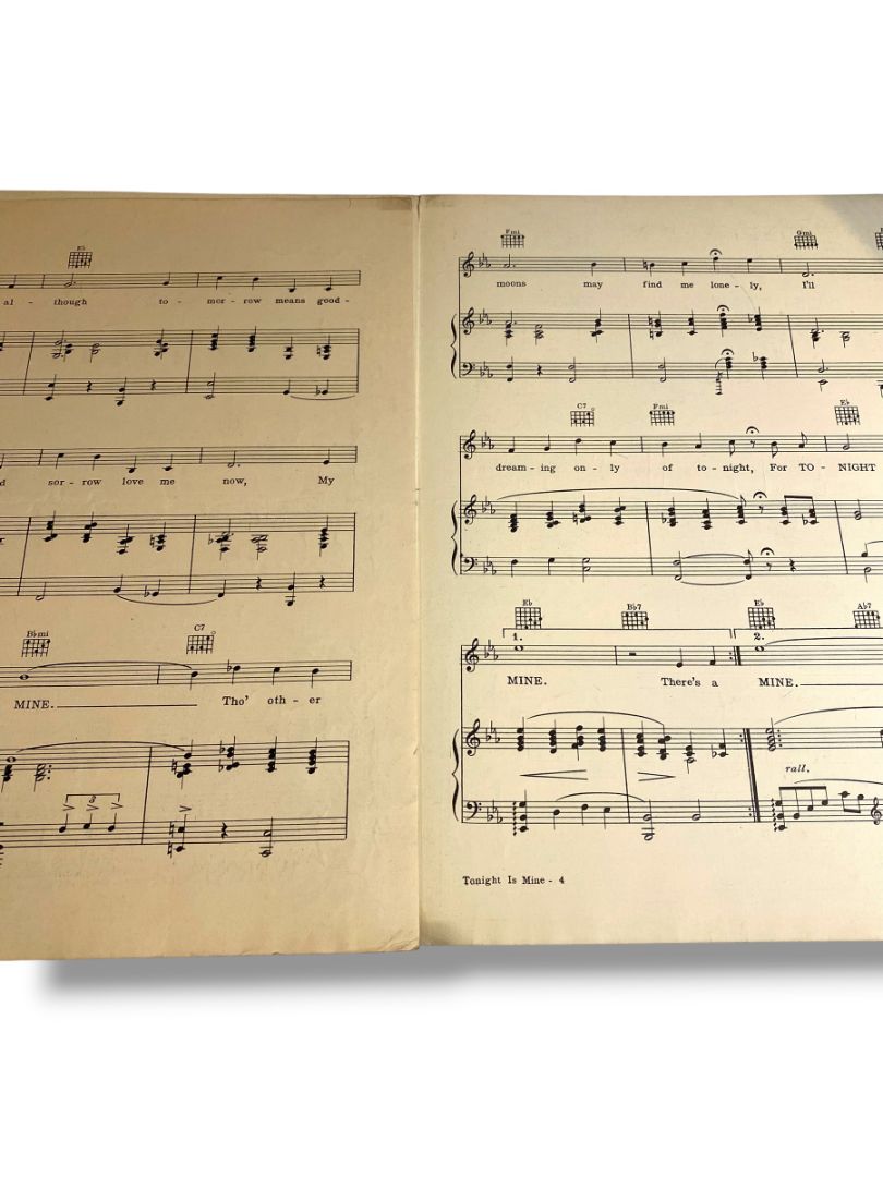 1934 Tonight is Mine Stingaree Sheet Music Kahn Harling Irving Berlin Inc