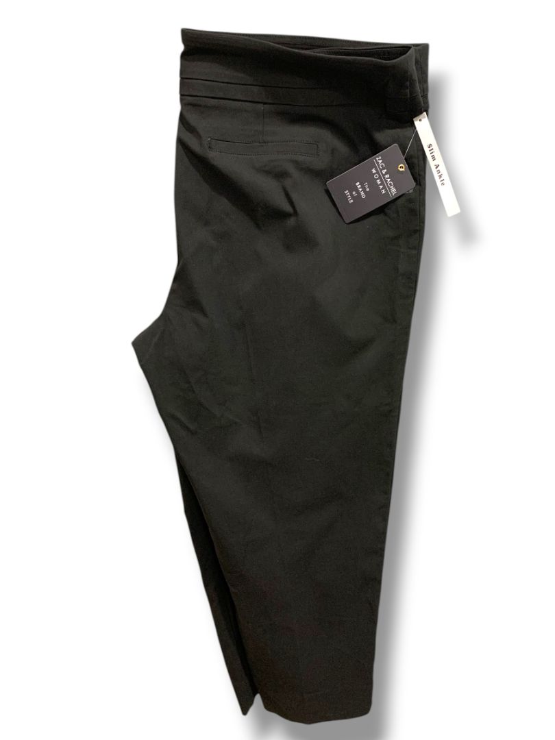 Size 24W Zac & Rachel Woman New Black Slim Ankle Pull On Pants Plus Size