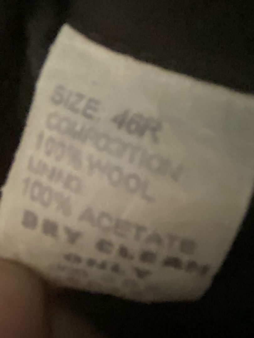 Size 46R Jos A Bank Mens Black Tuxedo Jacket 100% Wool