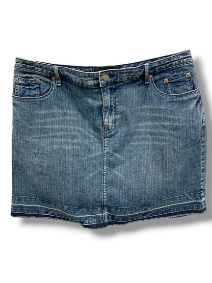 Size 16 Venezia Jean Skort Raw Hem Stretch Skirt Undershorts