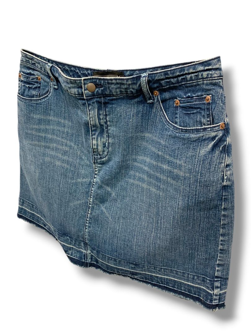 Size 16 Venezia Jean Skort Raw Hem Stretch Skirt Undershorts