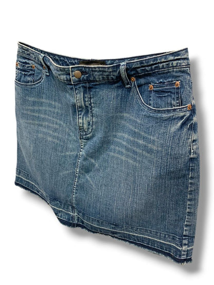 Size 16 Venezia Jean Skort Raw Hem Stretch Skirt Undershorts