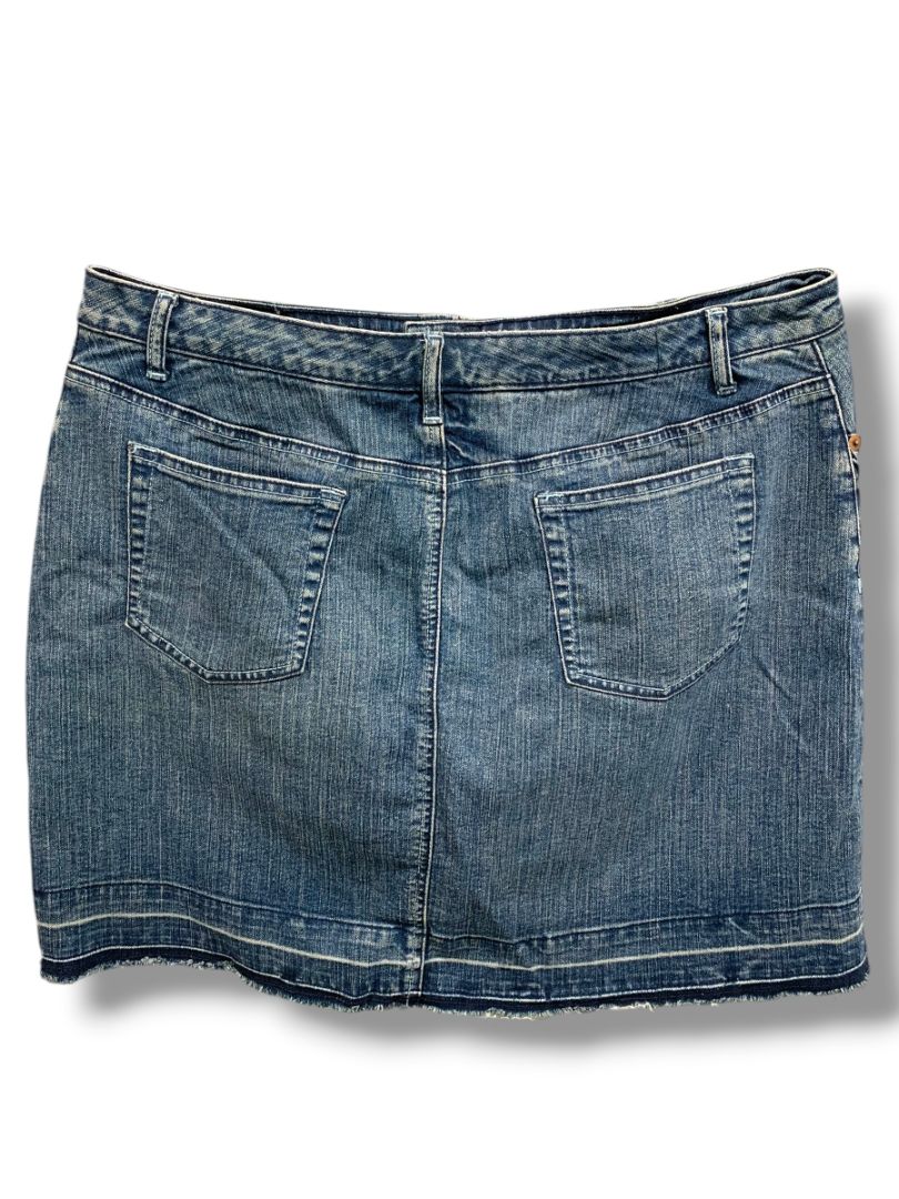 Size 16 Venezia Jean Skort Raw Hem Stretch Skirt Undershorts