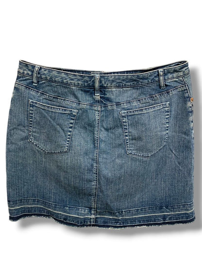 Size 16 Venezia Jean Skort Raw Hem Stretch Skirt Undershorts