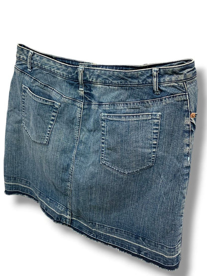 Size 16 Venezia Jean Skort Raw Hem Stretch Skirt Undershorts