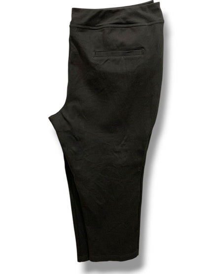Size 20WP Belle Kim Gravel Petite Womens Plus Size Black Crop Pull On Chino