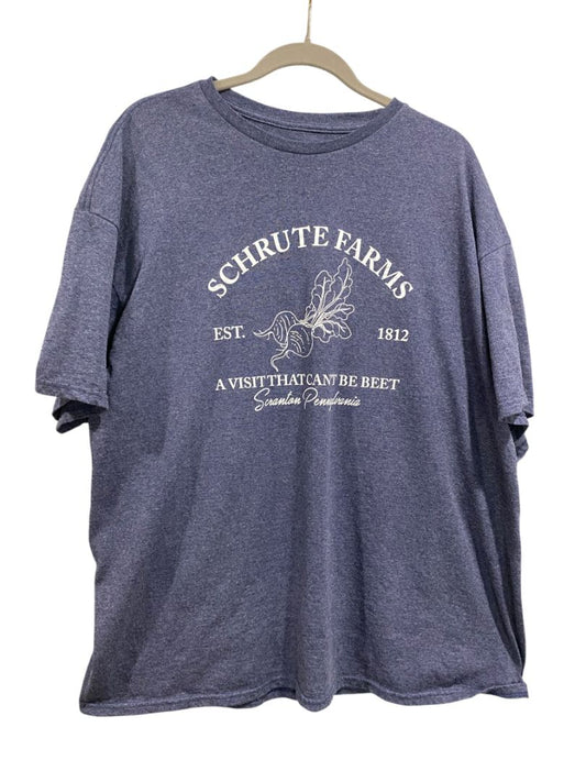 XXL The Office Mens Tshirt Schrute Farms Scranton Pennsylvania Blue