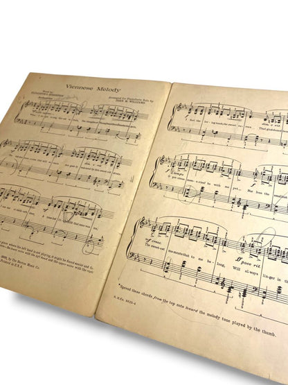 1931 Viennese Melody Sheet Music Arranged for Piano Solo by John M Williams