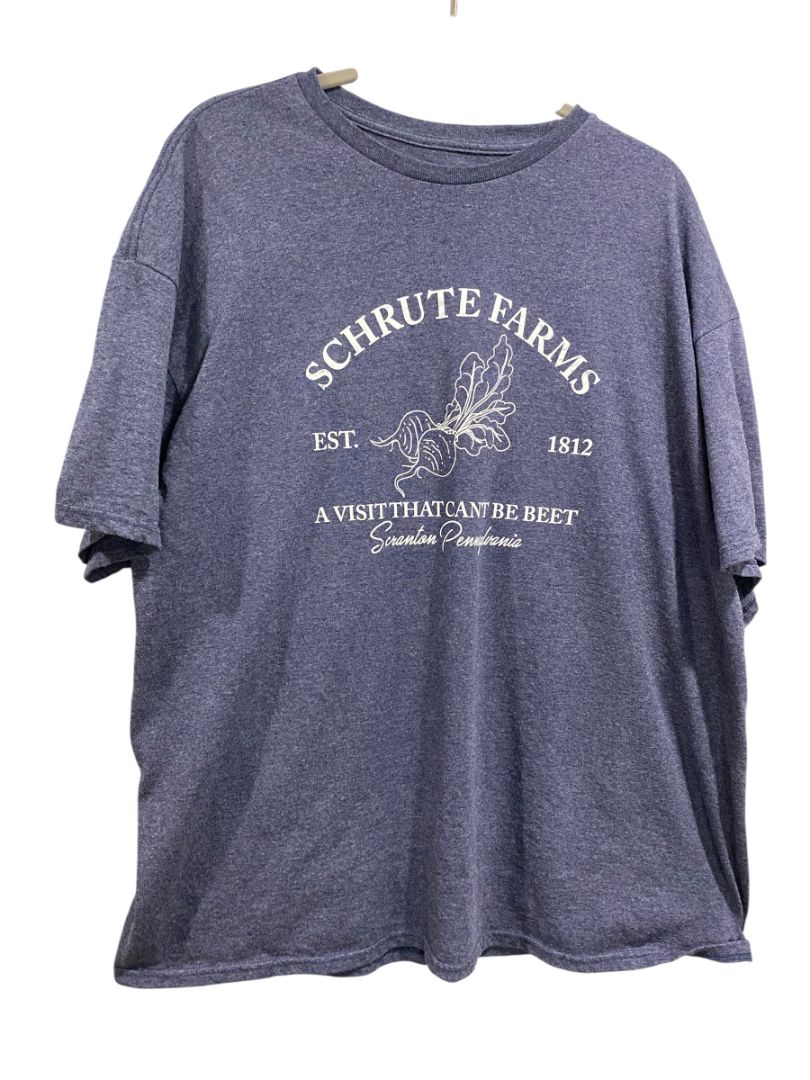 XXL The Office Mens Tshirt Schrute Farms Scranton Pennsylvania Blue