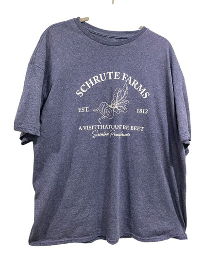 XXL The Office Mens Tshirt Schrute Farms Scranton Pennsylvania Blue