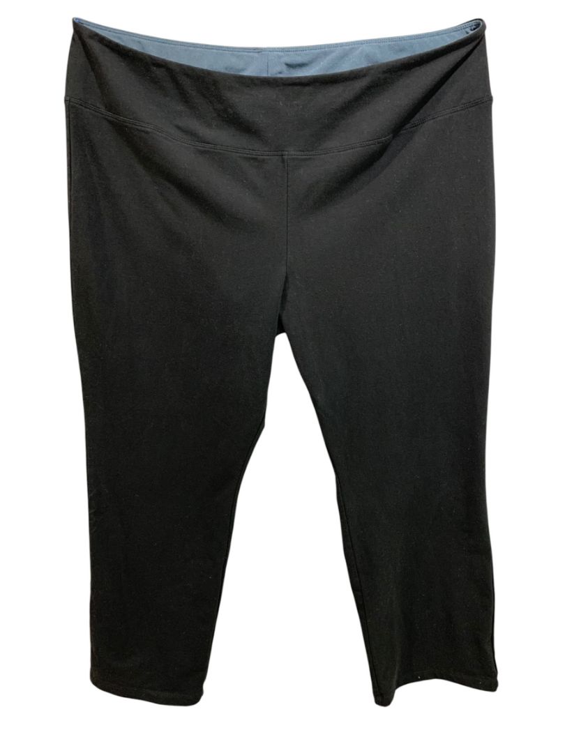 Size 2XP Women with Control Black Pull On Ponte Knit Pants Straight Leg