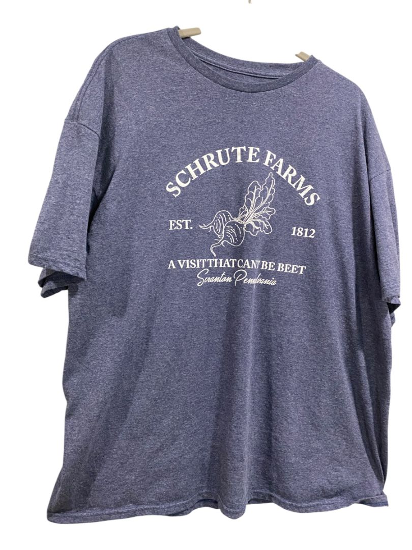 XXL The Office Mens Tshirt Schrute Farms Scranton Pennsylvania Blue