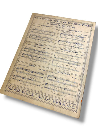 1931 Viennese Melody Sheet Music Arranged for Piano Solo by John M Williams