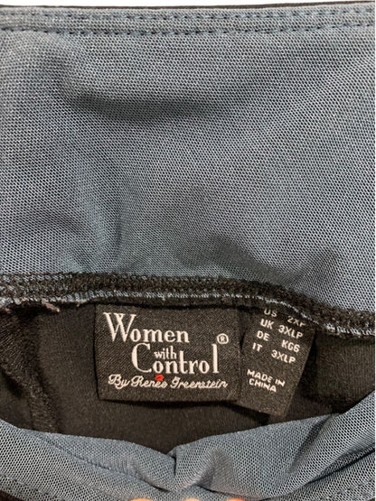 Size 2XP Women with Control Black Pull On Ponte Knit Pants Straight Leg